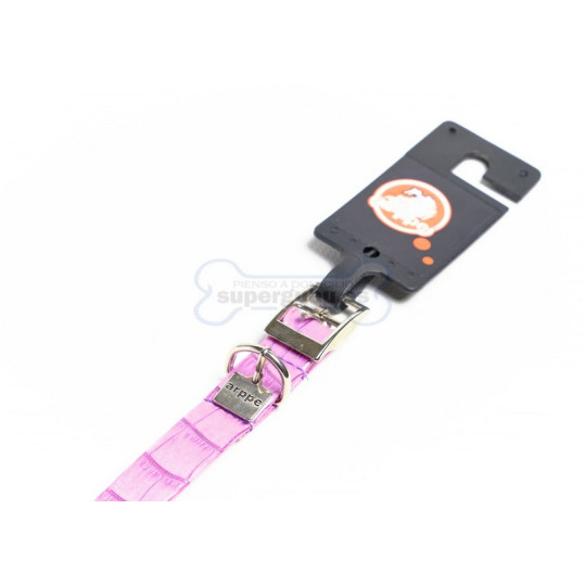 Arppe Collar Charol Cocodrilo Lila