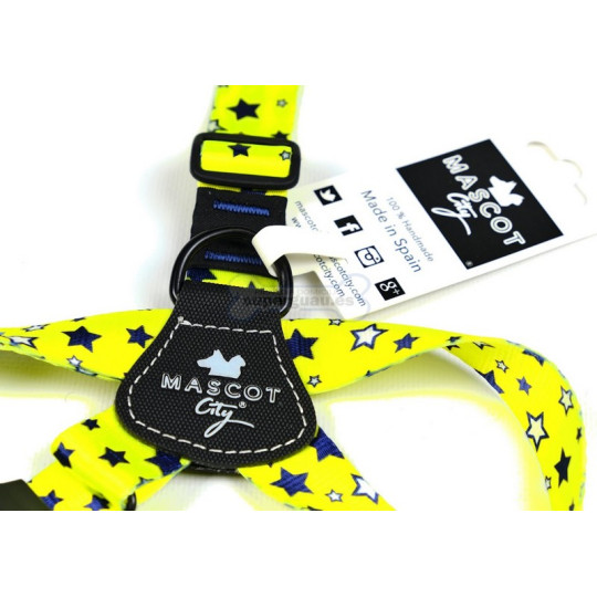 Mascot City Petral Triple Stars Limón/Azul
