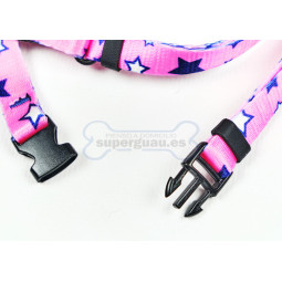 Mascot City Petral Nylon Stars Fucsia/Azul