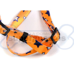 Mascot City Arnés con Apertura Superior Stars Naranja/Azul