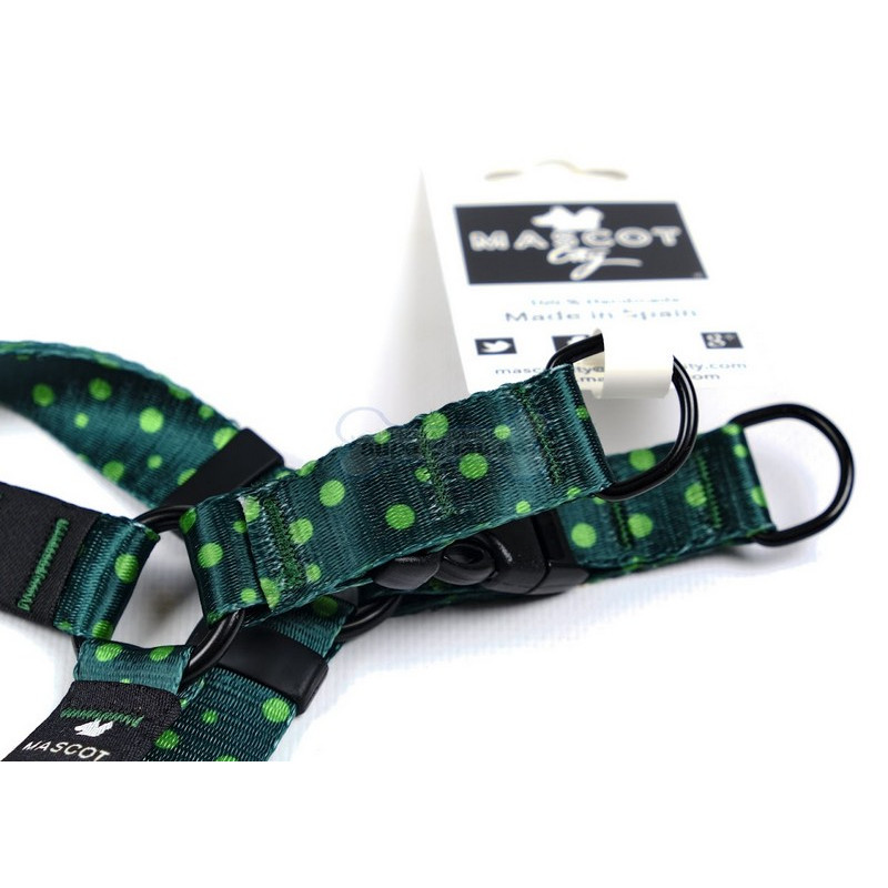 Mascot City Arnés con Apertura Superior Topos Pistacho