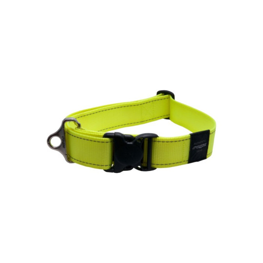 Rogz collar Landing Strip Amarillo Fosforito XXL