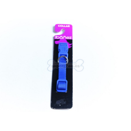 Ibañez Collar Básico Nylon Azul