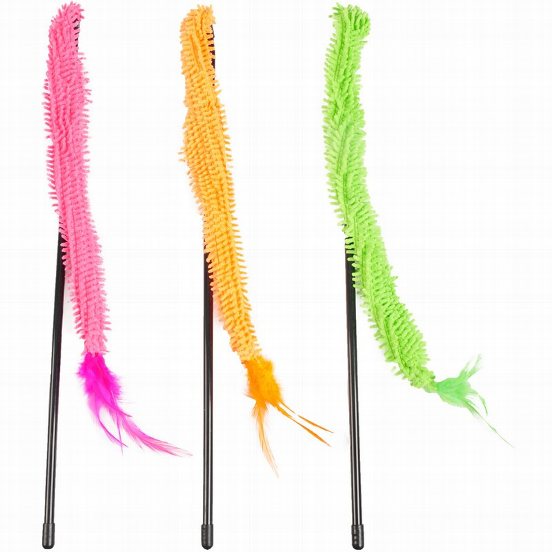 Flamingo Cat Juguete Varita Toalla Terry 45cms