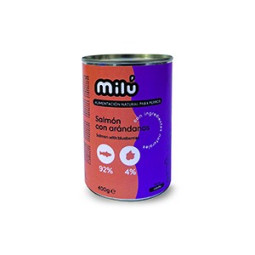 Milu Dog Lata Salmón con Arándanos 400gr