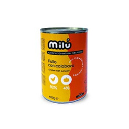 Milu Dog Lata Pollo con Calabaza 400gr