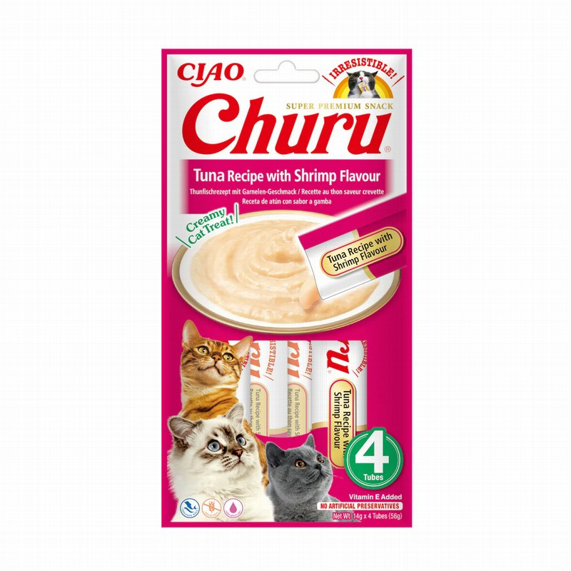 Churu Cat Snack Atún con Gamba 4x14gr