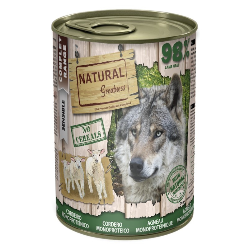 Lata perro Natural Greatness 100% cordero-Comprar en Zaragoza,Superguau