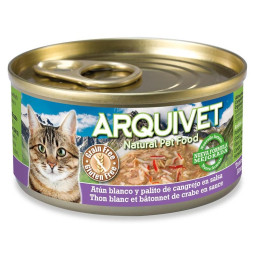 Arquivet Cat Lata Atún Blanco con Palito de Cangrejo 80gr