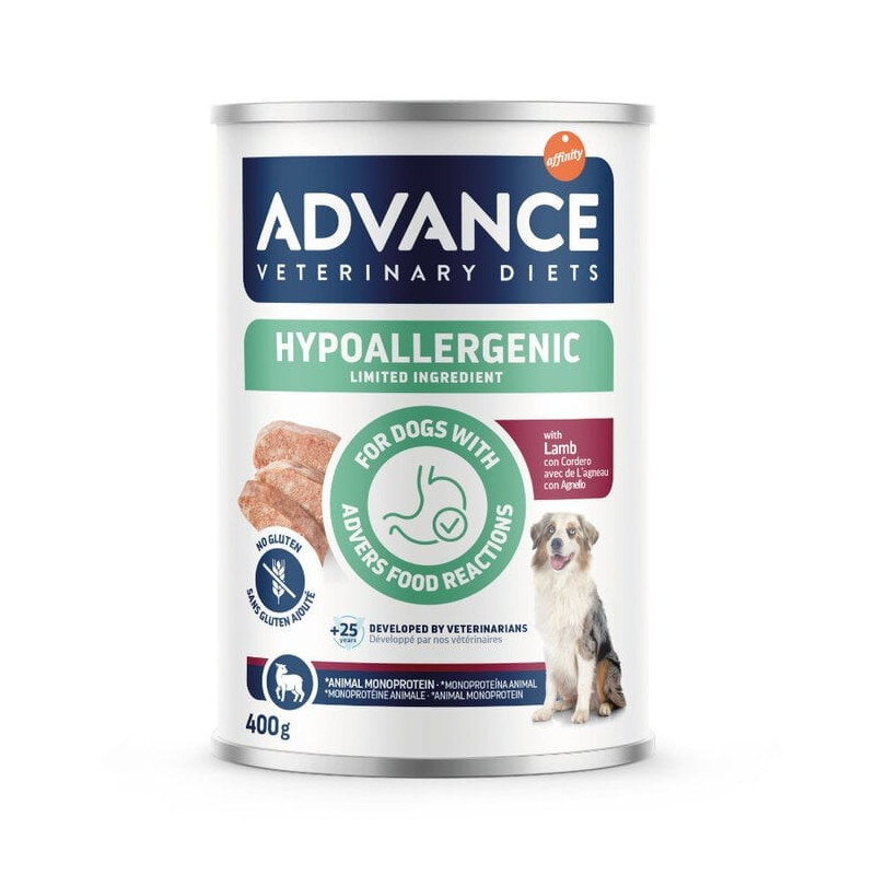 Advance Vet Diet Dog Lata Hypoallergenic Cordero 400gr