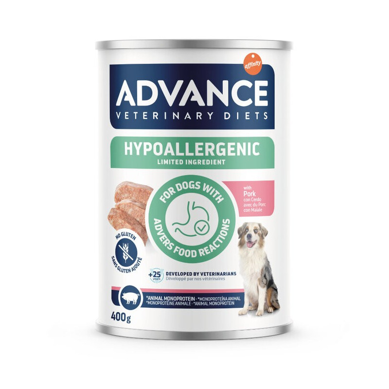Advance Vet Diet Dog Lata Hypoallergenic Cerdo 400gr