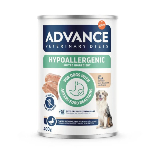 Advance Vet Diet Dog Lata Hypoallergenic Pato 400gr