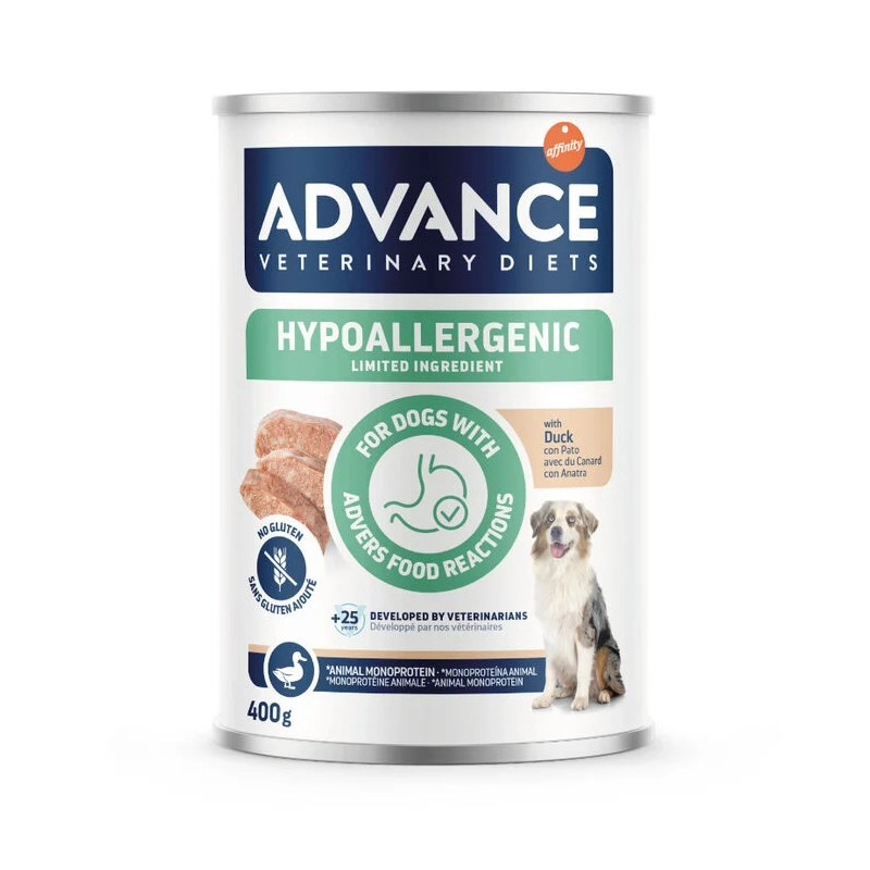 Advance Vet Diet Dog Lata Hypoallergenic Pato 400gr