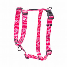 Rogz Fusion Arnés Rosa Huellas