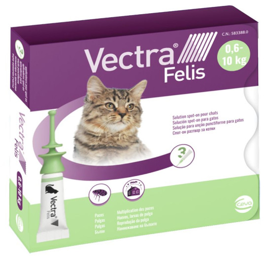 Vectra 3D Felis Pipeta para Gatos (3 Unidades)