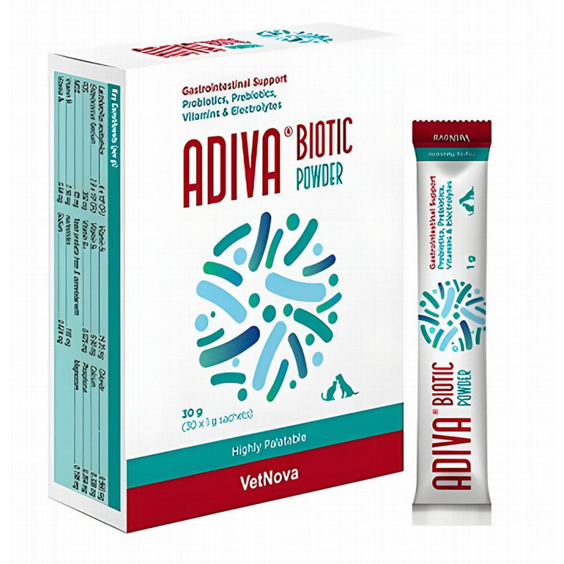 Vetnova Adiva Biotic Powder Prebióticos y Probióticos en Sobres Monodosis