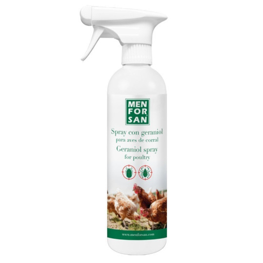 Menforsan Spray Natural Geraniol Antiinsectos Aves de Corral 500ml