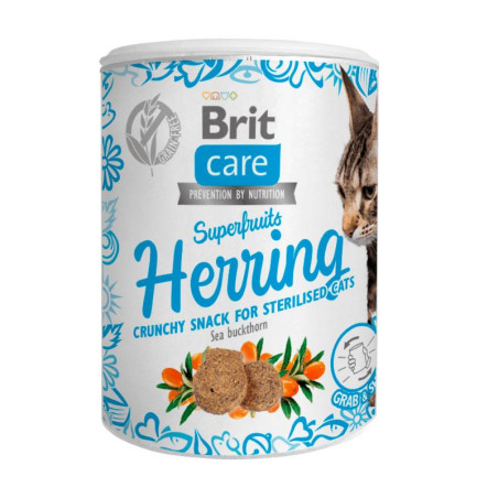 Brit Care Cat Snack Grain Free Arenque y Espino Amarillo 100gr