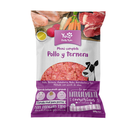 Dieta Yum Menú Pollo Ternera para perros,comprar en Zaragoza,Superguau