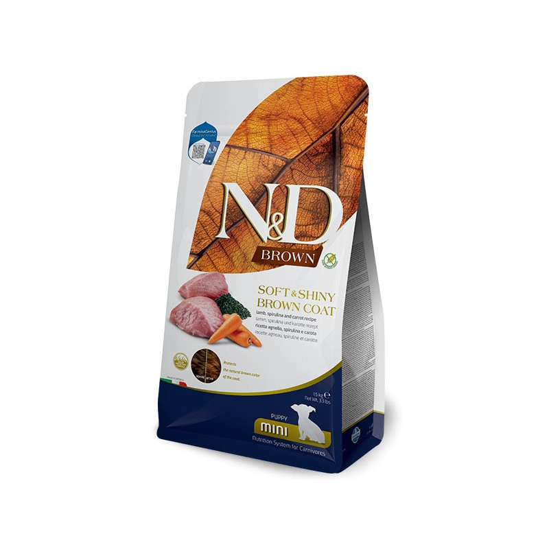 Farmina ND Brown Dog Puppy Mini Cordero y Espirulina