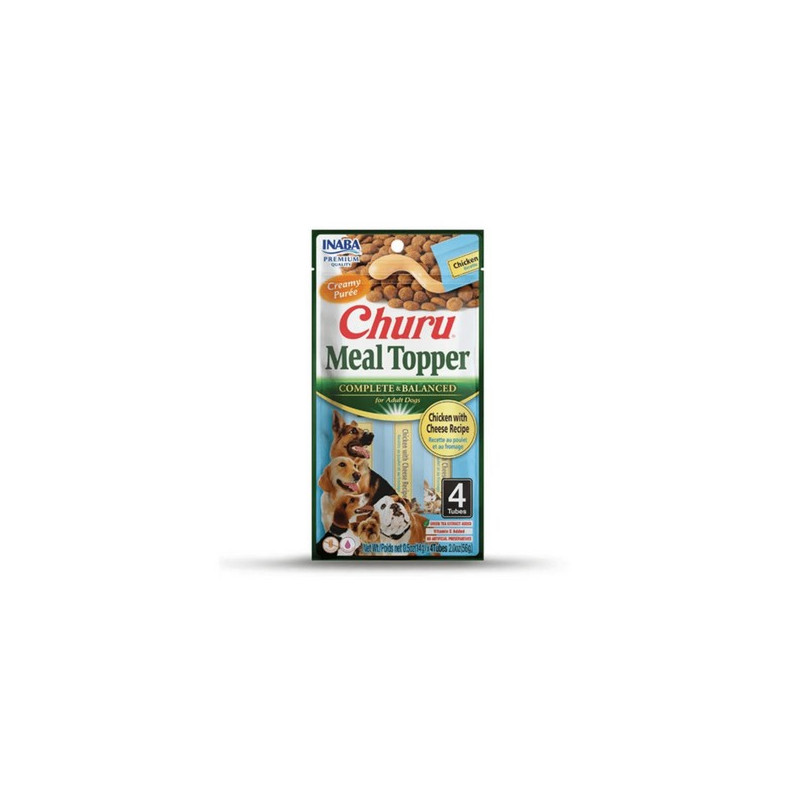 Churu Dog Snack Meal Topper Pollo y Queso 4x14gr