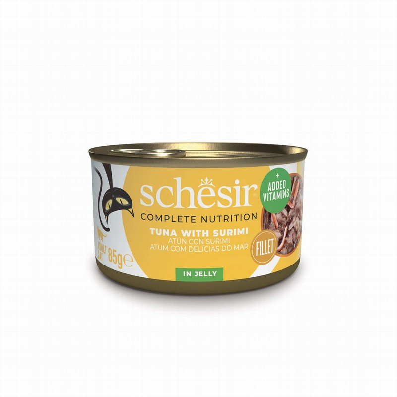 Comida húmeda para gatos Schesir Atún y Surimi- Zaragoza, Superguau