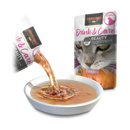 Leonardo Cat Sobre Drink&Care Beauty Pollo 40gr