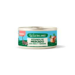 Wild Balance Cat Lata Recetas del Chef Estofado del Mercado Pavo y Ternera 80gr