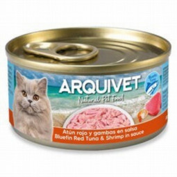 Arquivet Cat Lata Atún Rojo con Gambas en salsa 80gr