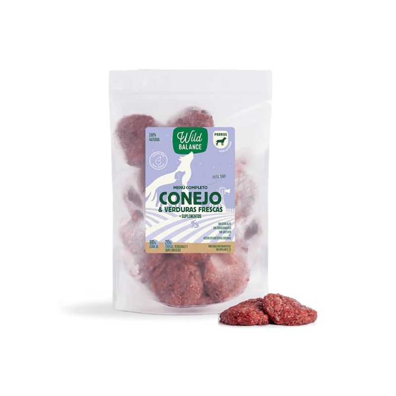 Wild Balance Dog Menú Barf Conejo con Verduras Frescas