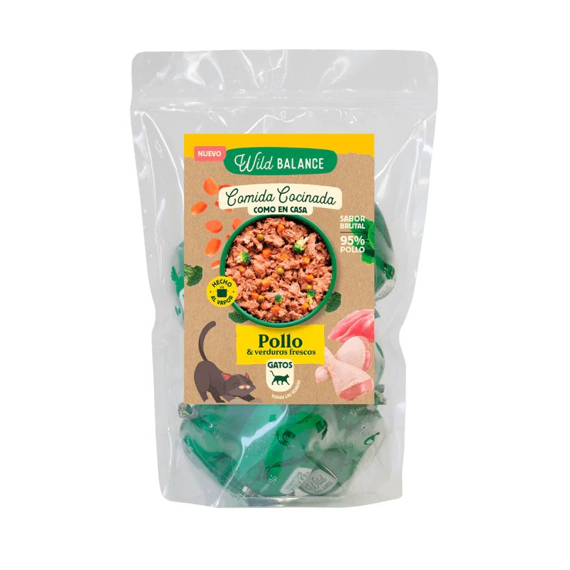 Wild Balance Cat Menú Comida Cocinada Pollo con Verduras