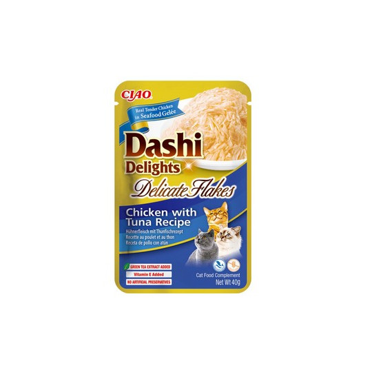 Ciao Dashi Cat Sobre Delight Delicate Flakes Pollo y Atún 40gr