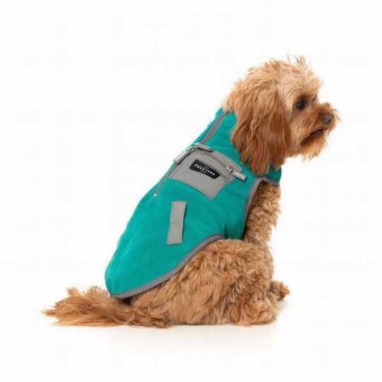 FuzzYard Forro Polar Verde para perros