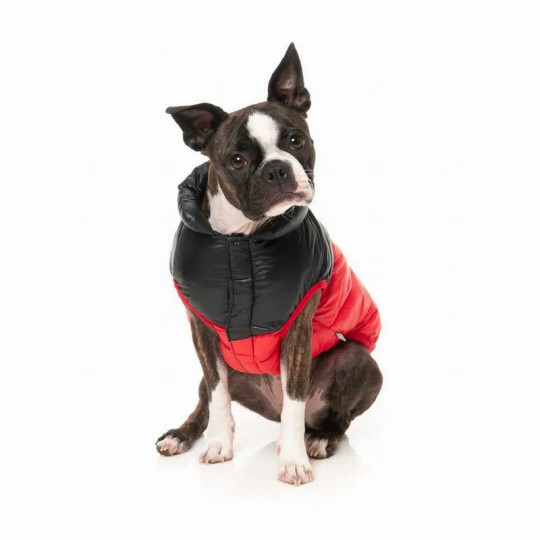 FuzzYard Chaqueta South Harlem Rojo para perros
