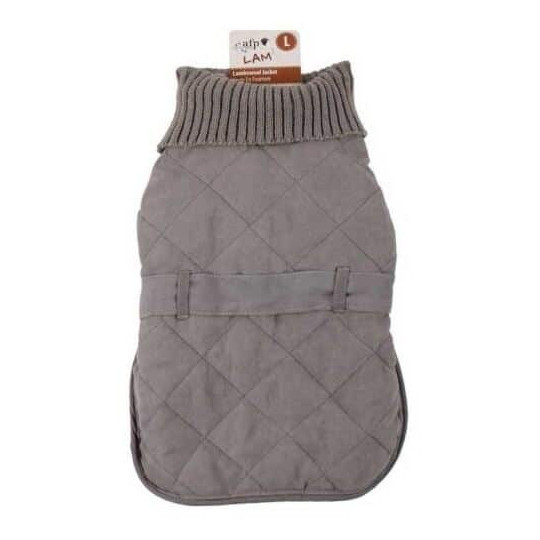 AFP Abrigo gris Turtleneck para perros