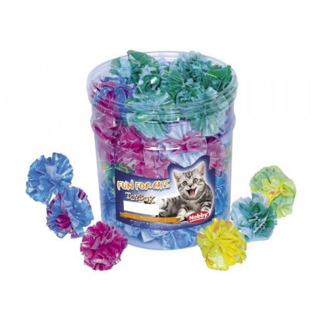 Nobby Cat Juguete Pelota Tela Arrugada Crepitante 4.5cm