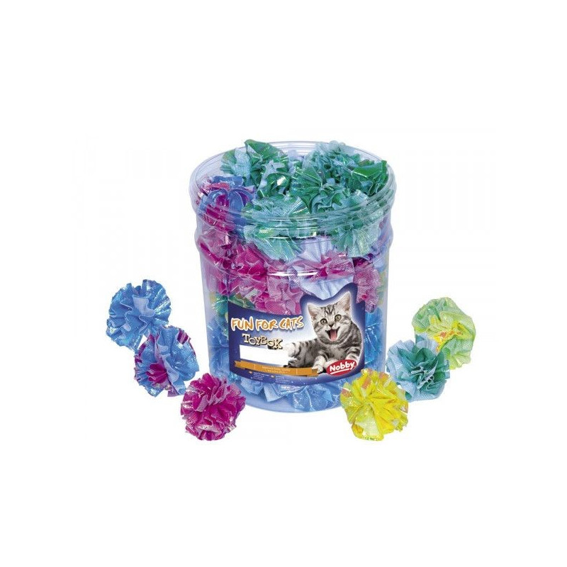 Nobby Cat Juguete Pelota Tela Arrugada Crepitante 4.5cm