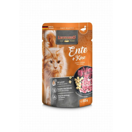 Leonardo Cat Sobre Menú de Pato y Queso 85gr