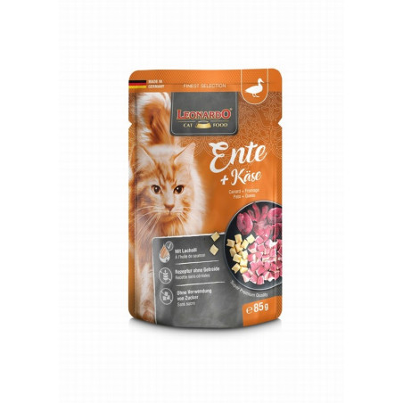 Leonardo Cat Sobre Menú de Pato y Queso 85gr