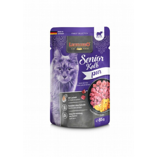 Leonardo Cat Sobre Menú Senior Ternera 85gr