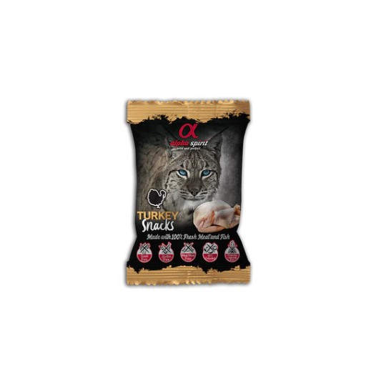 Alpha Spirit Cat Snack Bocaditos Pavo 50gr