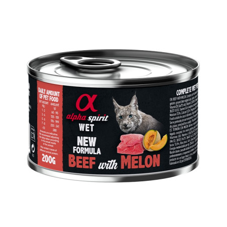 Alpha Spirit Cat Lata Ternera con Melón 200gr