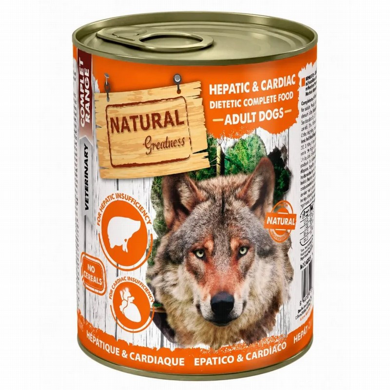 Natural Greatness Vet Diet Dog Lata Hepatic&Cardiac 400gr