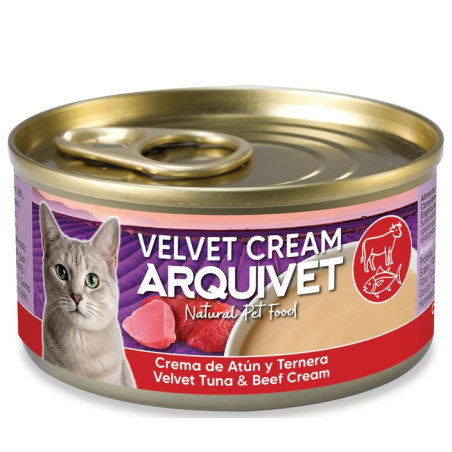 Arquivet Velvet Cat Lata Atún y Ternera en Crema 80gr