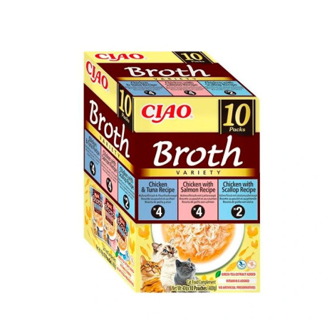 Churu Cat Broth Sopa Multipack Pollo&Salmón&Vieira