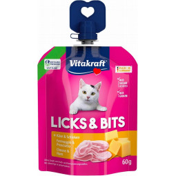 Vitakraft Lick Bits Jamón y queso para gatos
