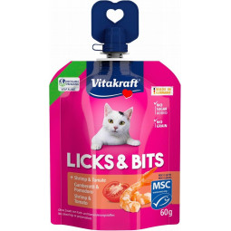 Vitakraft Lick Bits Gambas y Tomate para gatos