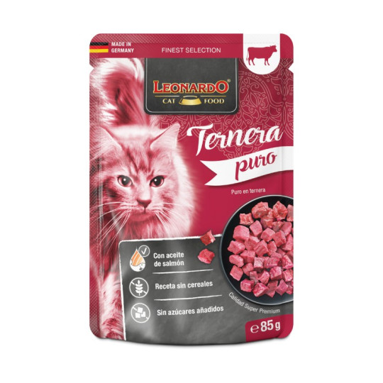 Leonardo Cat Sobre Menú Puro en Ternera 85gr