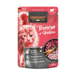 Leonardo Cat Sobre Menú Ternera y Verduras 85gr