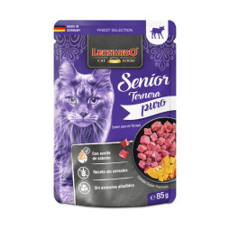 Leonardo Cat Sobre Menú Senior Ternera 85gr